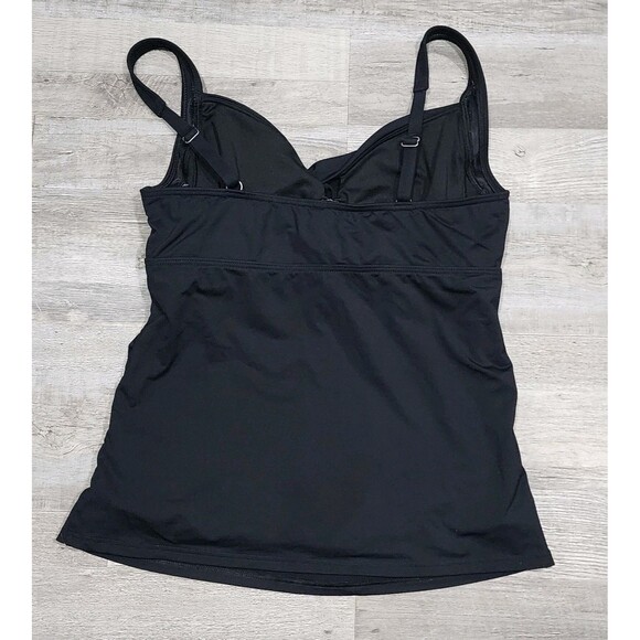 Lands’ End Black Tankini Top Underwire Size 6 - Picture 4 of 7
